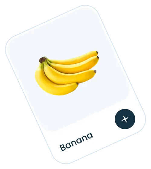 Banana — a product card in Yum Hunt